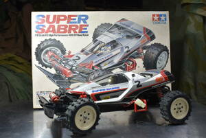 Qo771 Vtg Tamiya 58066 1:10 RC 4WD Off Road Racer Super Sabre タミヤ スーパーレイバー 当時モノ *100