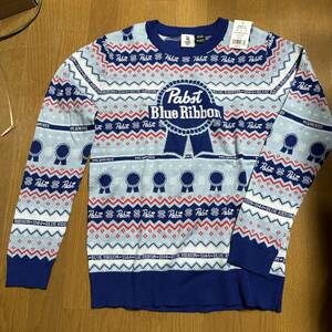 Pabst Blue Ribbon Beer☆Ugly Christmas Sweater☆オフィシャル ニット セーター（M)USAタグ付き☆テンダーロイン 西浦☆