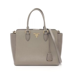 プラダ SAFFIANO+SOFT CALF ブランドオフ PRADA サフィアーノレザー ハンドバッグ サフィアーノレザー 中古 レディース