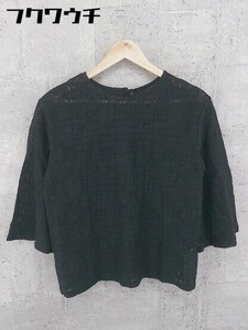 ◇ ITEMS URBAN RESEARCH アーバンリサーチ レース 総柄 長袖 カットソー サイズF ブラック レディース