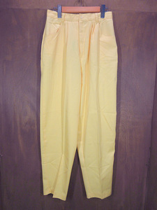 ビンテージ80’s●Pant Piantレディーステーパードパンツ黄色実寸W68cm●240809j5-w-pnt-ot-w27古着1980sパンツ