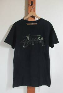 stussy/ステューシー◇Tシャツ ブラック ロゴプリント 迷彩 カモフラージュ 迷彩ロゴ MADE IN MEXICO メキシコ製 株式会社ジャック