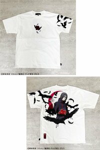 NARUTO×絡繰魂 【うちはイタチ】暁半袖Tシャツ◆絡繰魂 ホワイトXXLサイズ 242004 和柄 和風 刺繍 ジャンプ 忍者 ナルト