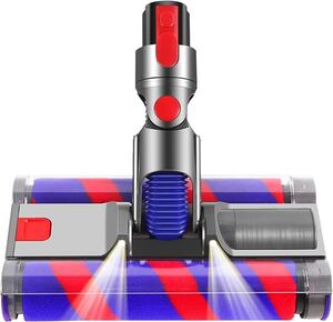 ダイソンV7ヘッド、ソフトローラークリーナーヘッド V7 V8 V10 V11シリーズに対応 モーターヘッド Dyson 掃除機のに適用 LED付き