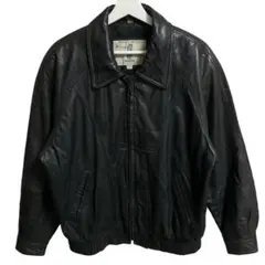 90s  short real leather bomber jacket xx