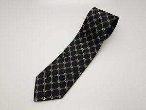 GUCCI グッチ　GG ネクタイ　シルク100％　黒　メンズ　衣類　雑貨　中古　【質屋出品】