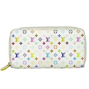 本物 ルイヴィトン LOUIS VUITTON LV ジッピーウォレット モノグラム マルチカラー 長財布 ブロン ホワイト M60241