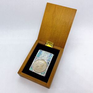 【希少木製ケース入】ZIPPO J.F.KENNEDY LIMITED EDITION ケネディコイン メキシコ貝 未使用 管5965