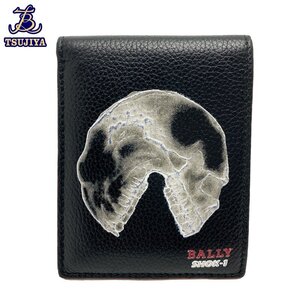 ◆大幅値下げ！◆BALLY バリー　SHOK-1　二つ折り財布　ウォレット　ブラック　レザー　中古AB【辻屋質店B2265】