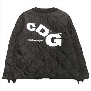 22aw CDG コムデギャルソン × アルファ COMME des GARCONS × ALPHA ライナー ジャケット 中綿 キルティング SZ-J025 L ブラック メンズ