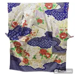 22360 【即購入OK】振袖　ホワイト　金駒刺繍　絞り　セット可【即発送】