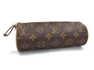 1円 ■美品■ LOUIS VUITTON ルイヴィトン M47630 モノグラム トゥルース ロンド ペンケース 文房具 ステーショナリー ブラウン系 FB5927