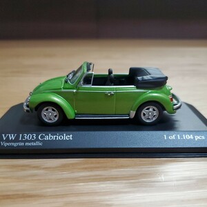 1/43 ミニチャンプス ミニカー/Volkswagen Beetle 1303 Cabriolet 1974 Viperngrun metallic/フォルクスワーゲン ビートル 1303 カブリオレ