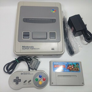 【メンテ済み】スーパーファミコン 本体 コントローラー 任天堂 SFC AVケーブル Nintendo SUPER FAMICOM ACアダプター