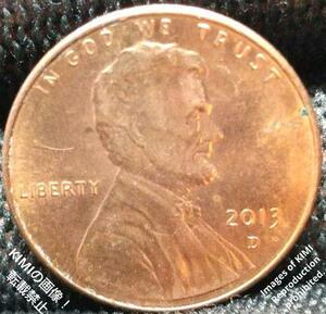 1セント硬貨 2013 D アメリカ合衆国 リンカーン 1ペニー 貨幣芸術 Coin Art 1 Cent Lincoln 1Penny United States coin 2013 D