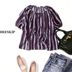 ☆☆ 美品 DRESKIP ドレスキップ ☆☆ ゆったり可愛い 柔らか カットソー L 春 夏 23A09