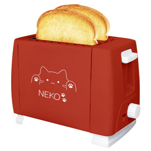 未使用 NEKO トースター レッド ポップアップトースター 2枚 ネコ 食パン