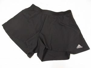 I3792：アディダスadidas ランニングショーツ M フレアショーツ ショートパンツ トレーニングウェア 黒/レディース：3