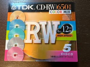 TDK HIGH SPEED CD-RW 650MB 5枚