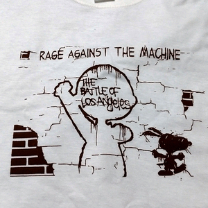 送込【The Battle Of Los Angeles/】 Rage against the machine / ホワイト★選べる5サイズ/S M L XL 2XL/ヘビーウェイト 5.6オンス