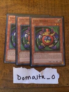 3x Yugioh Time Wizard - DT03-EN004 - Duel Terminal Common NM/VLP Playset 海外 即決