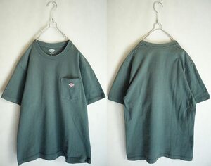 ダントン ポケット ロゴ Tシャツ カーキ38 綿100%