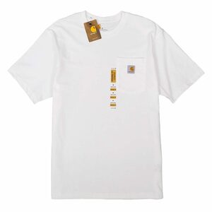 新品タグ付き Mサイズ 白 カーハート オーバーサイズ ポケットTシャツ Carhartt WIP Pocket T-Shirt ルーズフィット ヘビーオンス