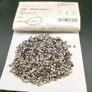 ☆ほぼ未使用 SWAROVSKI スワロフスキー ヴィンテージ ルース 1028 18SS 10gross Light Amethyst 212 ライトアメジスト 裸石 デコ R-183