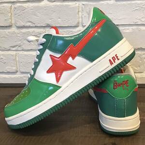 BAPESTA エナメル スニーカー 7up color 26cm US8 a bathing ape BAPE STA shoes sneakers エイプ ベイプ ベイプスタ NIGO w18