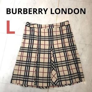 ★ほぼ未使用★BURBERRY LONDON プリーツスカート チェック　ひざ丈