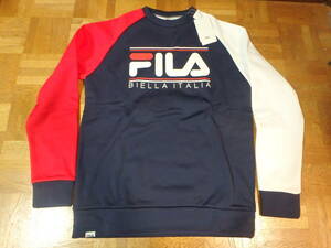 ★FILA フィラ〓保温クルーネックスウェット〓M ネイビー 新品未使用 449-923