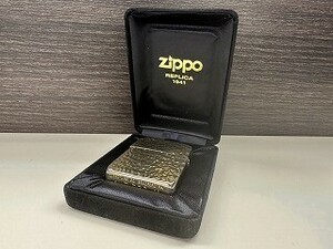 G520-X3-284◎ Zippo ジッポー ハンマートーン 槌目 オイルライター 喫煙グッズ 現状品①◎