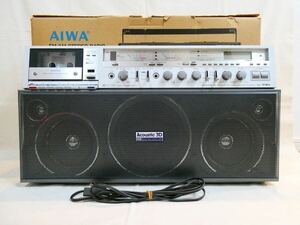 通電確認済み AIWA CS-J88 アイワ 2BAND STEREO RADIO CASSETTE RECORDER TURBOSONIC 88 Acoustic 3D FM/AM ラジカセ 箱付 カセットデッキ