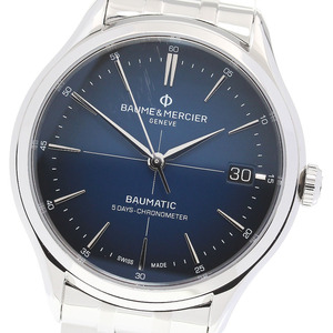 ボーム＆メルシェ Baume & Mercier MOA10468 クリフトン ボーマティック デイト 自動巻き メンズ 極美品 箱・保証書付き_847989