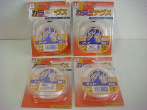 MB/B03TB-PEV 未使用長期保管品 4パックセット 5号 20号 0.37mmx200m 0.74mmx50m カラーテグス クリア たくみ