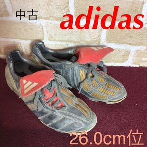 【売り切り!送料無料!】A-354 adidas!サッカースパイク!26.0cm!プレデターマニア!グレー!ガンメタ!!サッカー!フットサル!2002年!中古!