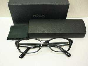 PRADA プラダ メガネフレーム VPR 026 1AB-101 54□16 ケース付き ブラック 黒 a