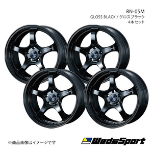 WedsSport/RN-05M スカイライン V36セダン FR アルミホイール4本セット【19×8.0J 5-114.3 INSET45 GLOSS BLACK】0072917×4