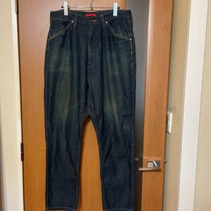 希少 N°44別注『wrangler』変形デニムパンツ ラングラー ナンバー44 エヌドヨンヨン Gパン L コラボ VINTAGE 古着 ヴィンテージ アメカジ