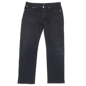 アーペーセー PETIT STANDARD JEAN DROIT ETROIT 31 ストレッチ デニムパンツ ボタンフライ メンズ 黒系 A.P.C.