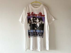 ◎89年製 ローリングストーンズ Steel Wheels N.USA 北米ツアー オフシャルTシャツ M〜L◎