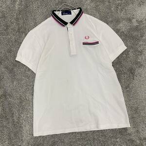 FRED PERRY フレッドペリー ポロシャツ 半袖シャツ サイズM ホワイト 白 レディース トップス 最落なし （K20）