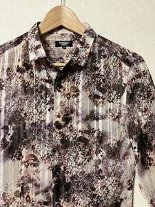 TORNADO MART Archive Flower Printed Long Sleeve Shirts Y2K 00s トルネードマート 花柄 シースルー 長袖シャツ 日本製 M vintage