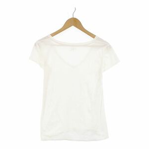 Di22 RALPH LAUREN ラルフローレン 半袖トップス カットソー 半袖Tシャツ TEE 白Tシャツ Vネックデザイン 春夏秋 レディース 女性服 S