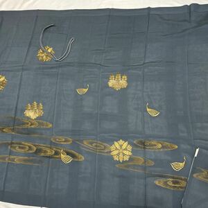 美品 曹洞宗 【七条袈裟】【座具】夏用 禅 両山紋 正絹 法要 葬儀 仏具 僧侶 装束 法衣