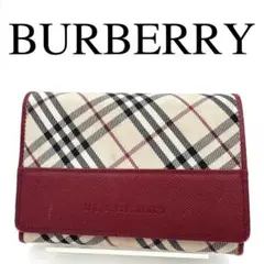 BURBERRY バーバリー 折り財布 ノバチェック ロゴ金具 レザー