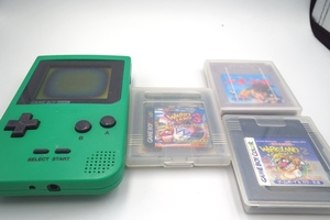 □H88777:ゲームボーイ　ポケット　GAME BOY　ソフト　3点セット　ワリオランド　2 3　ぷよぷよ　動作未確認　ジャンク