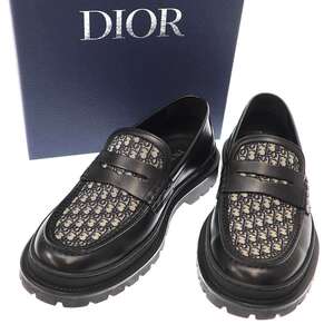 Dior ディオール EXPLORER LOAFER CALF JACQUARD オブリークジャガードローファー 3LO103ZCD96142 ブラック 42 ITKNWXG3COFS