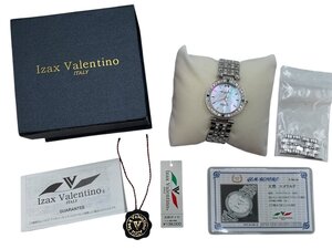 Izax Valentino アイザック バレンチノ IVG-9100-3 天然エメラルド ダイヤモンド シェル 文字盤 クォーツ 腕時計 本体 DIAMOND JEWELS