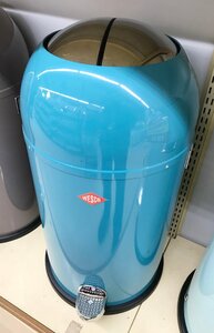 [未使用]店頭展示品 WESCO ウェスコ ゴミ箱 ダストボックス ペダルビン＆メタルライナー 33L KICKMASTER ターコイズ